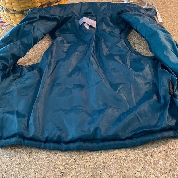 Laura Scott Teal Blue / Green Puffer Vest Zip Up Large - Picture 12 of 16